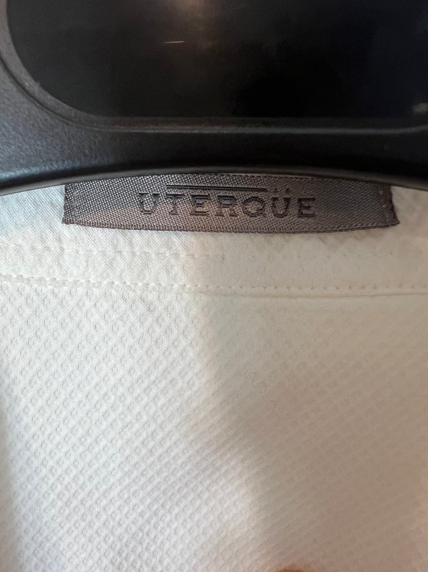 UTERQÜE. Camisa blanca piqué. T M