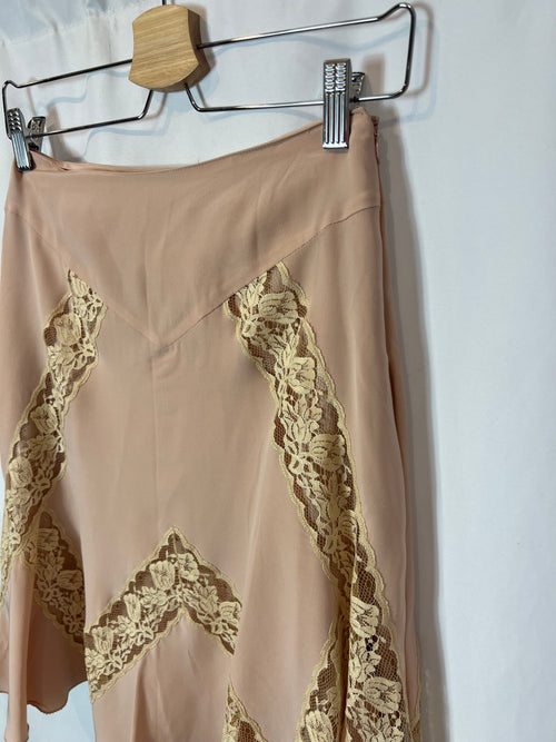 BLUEMARINE. Falda rosa lencera T.34