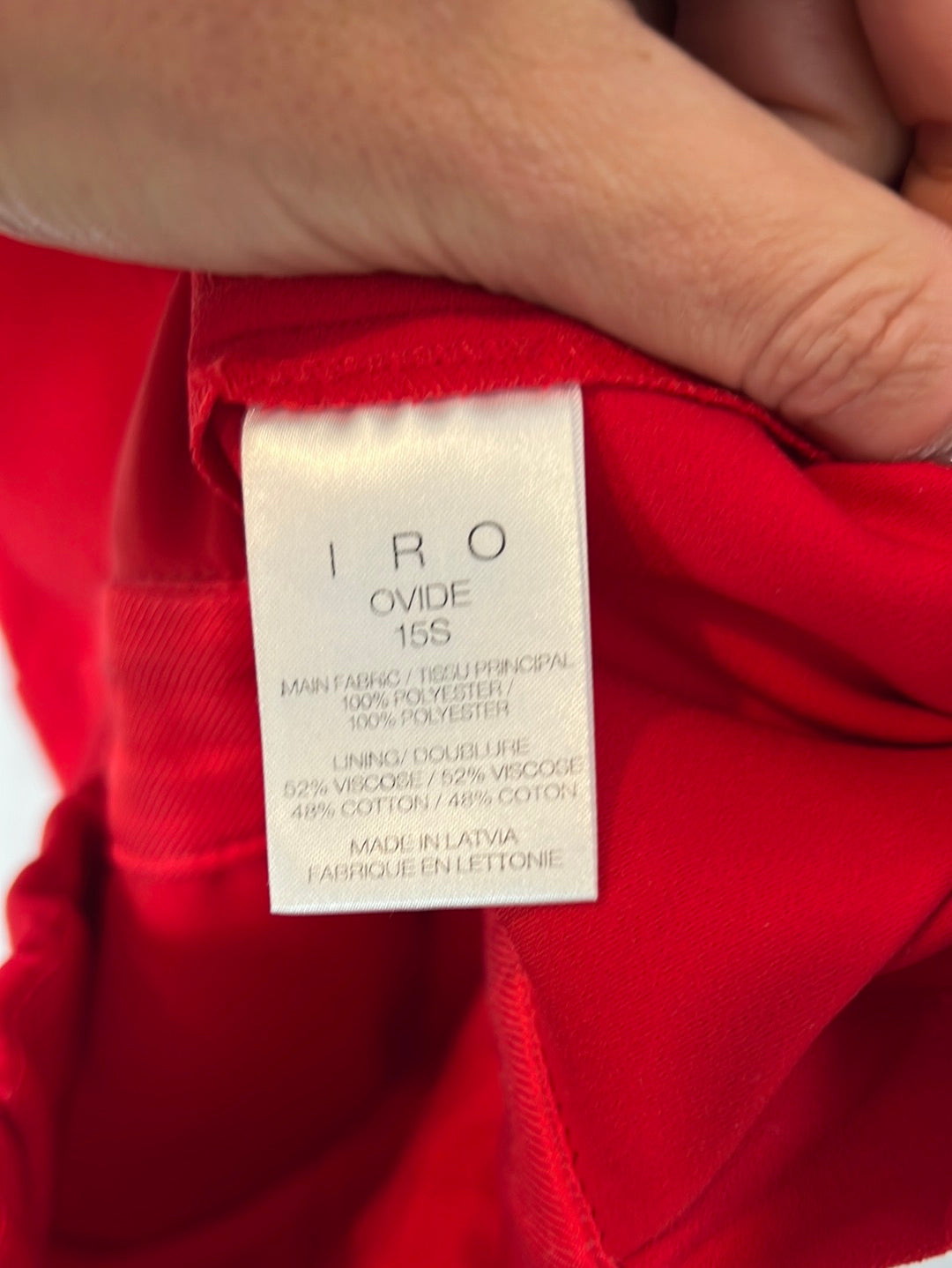 IRO. Mono rojo corto T.36