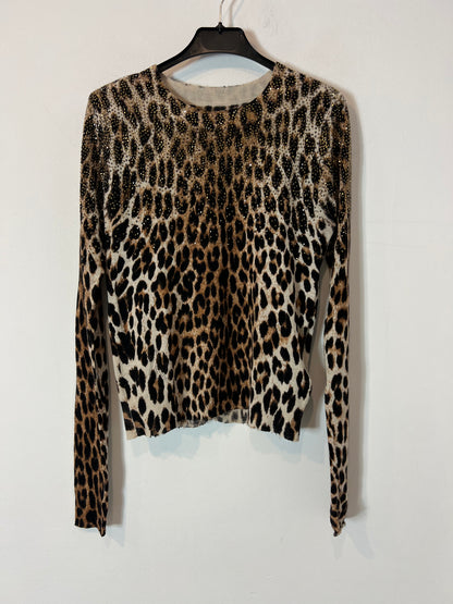 ZADIG&VOLTAIRE. Jersey cashmere animal print detalles. T S