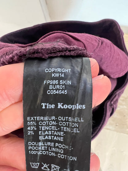 THE KOOPLES. Denim pitillo granate. T 25 (36)