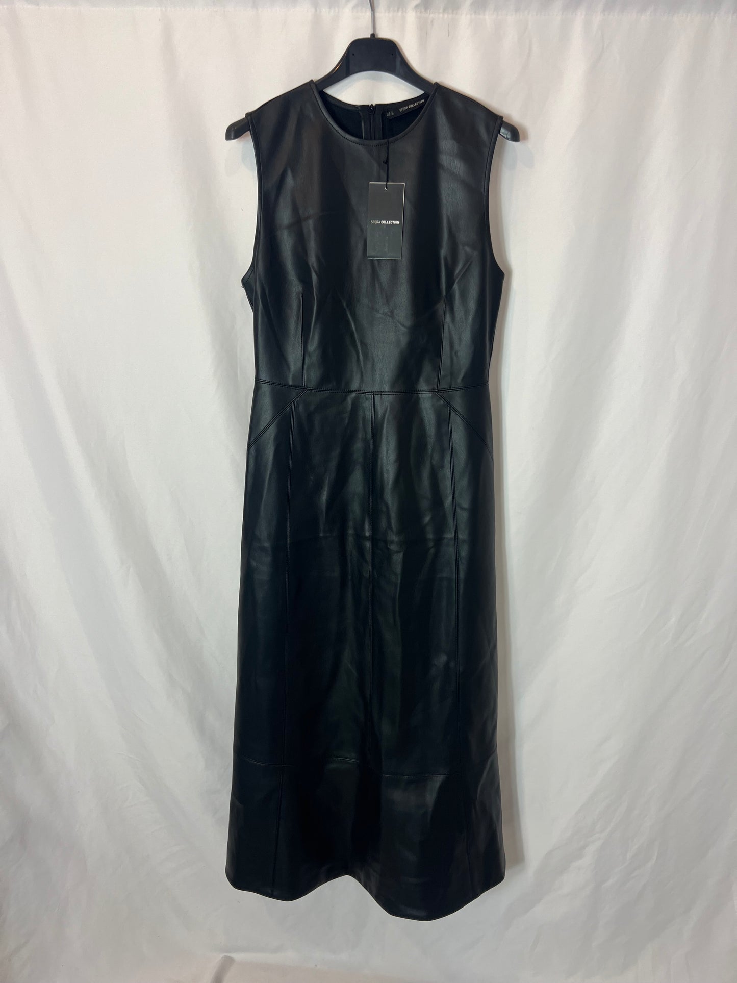 SFERA. Vestido midi efecto piel. T S