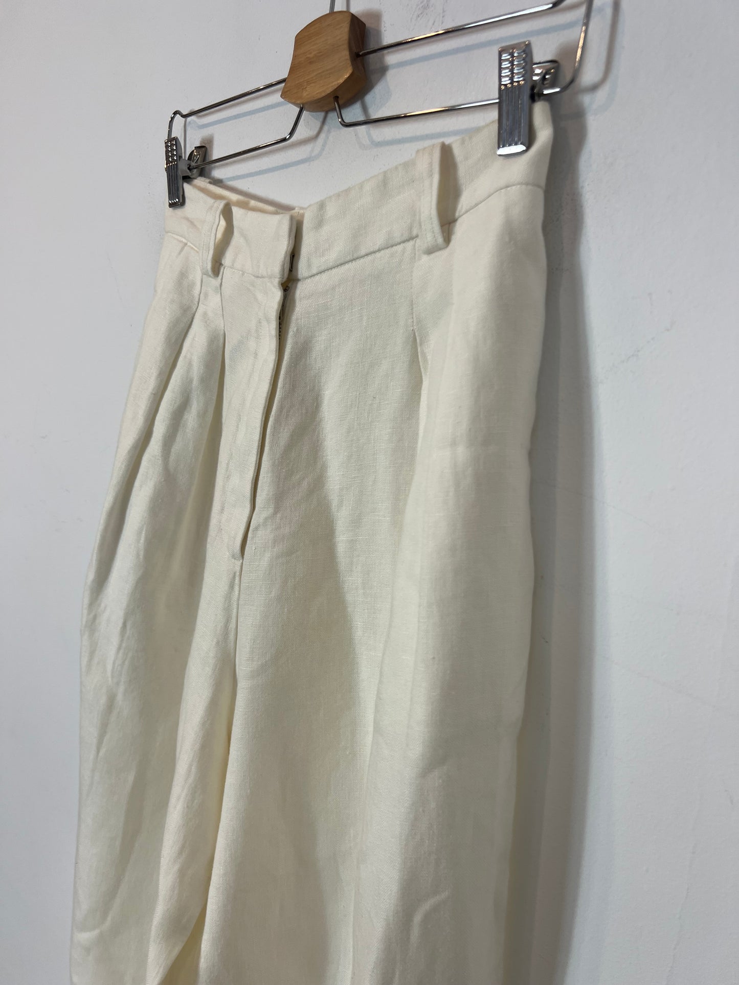 COMPTOIR DES COTONNIERS. Pantalón beige lino T.36