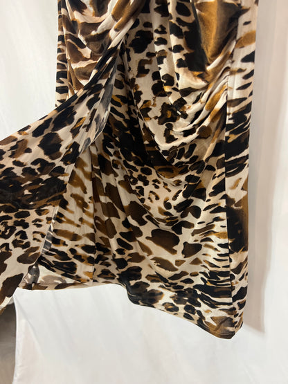 MANGO. Vestido corto animal print T.s