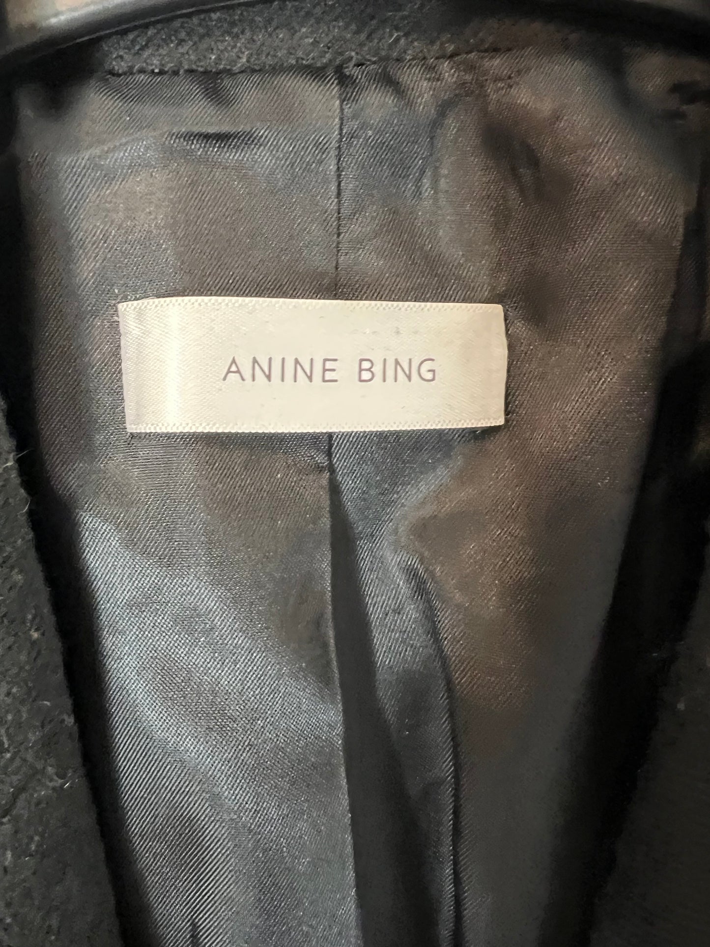 ANINE BING. Blazer negra con lana. T XS/S