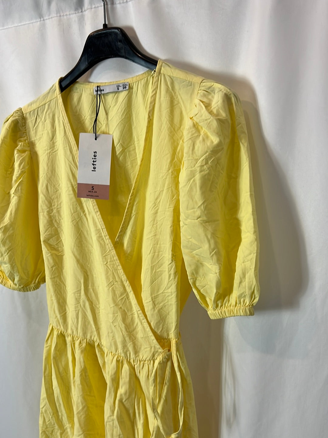 LEFTIES. Vestido cruzado amarillo T.s