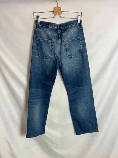 ZARA. Pantalón denim recto T.34