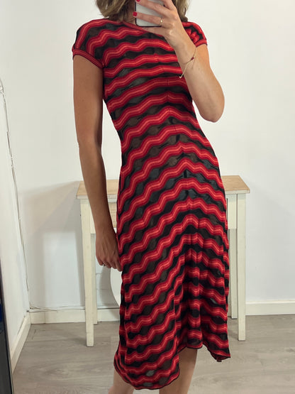 MISSONI. Vestido semitransparente zig zag. T S