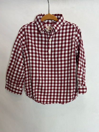 NECK&NECK. Camisa cuadros vichy rojo niño. T 2 años