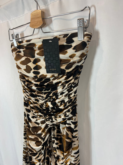 MANGO. Vestido corto animal print T.s