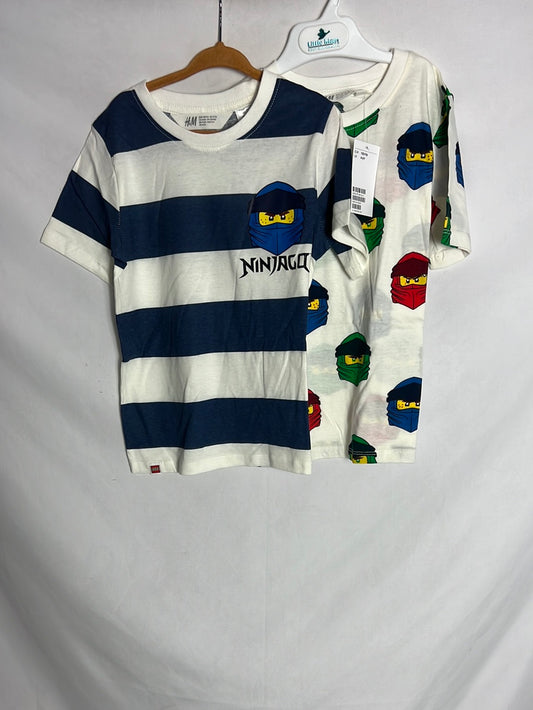 H&M. Pack camisetas LEGO. T 4-6 años