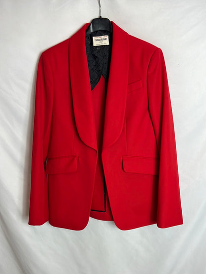 ZADIG&VOLTAIRE . Blazer roja solapa. T 36