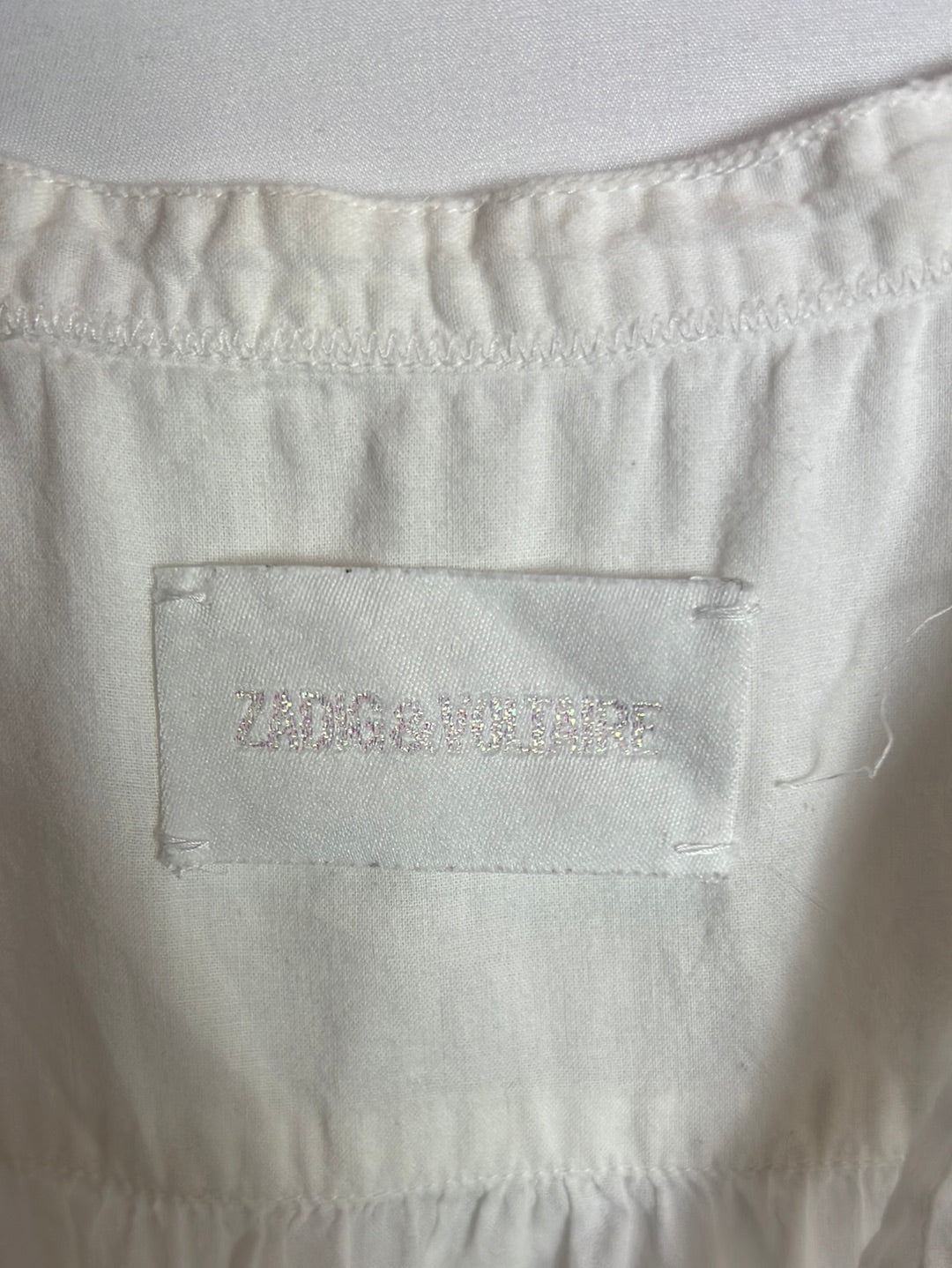 ZADIG&VOLTAIRE. Blusa blanca bordada T.s