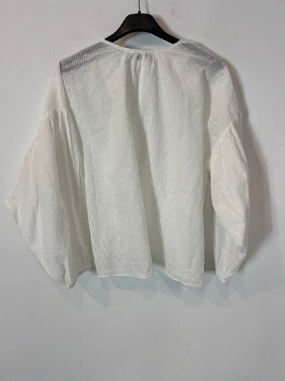 RENATTA&GO. Blusa blanca plumeti TU(S)