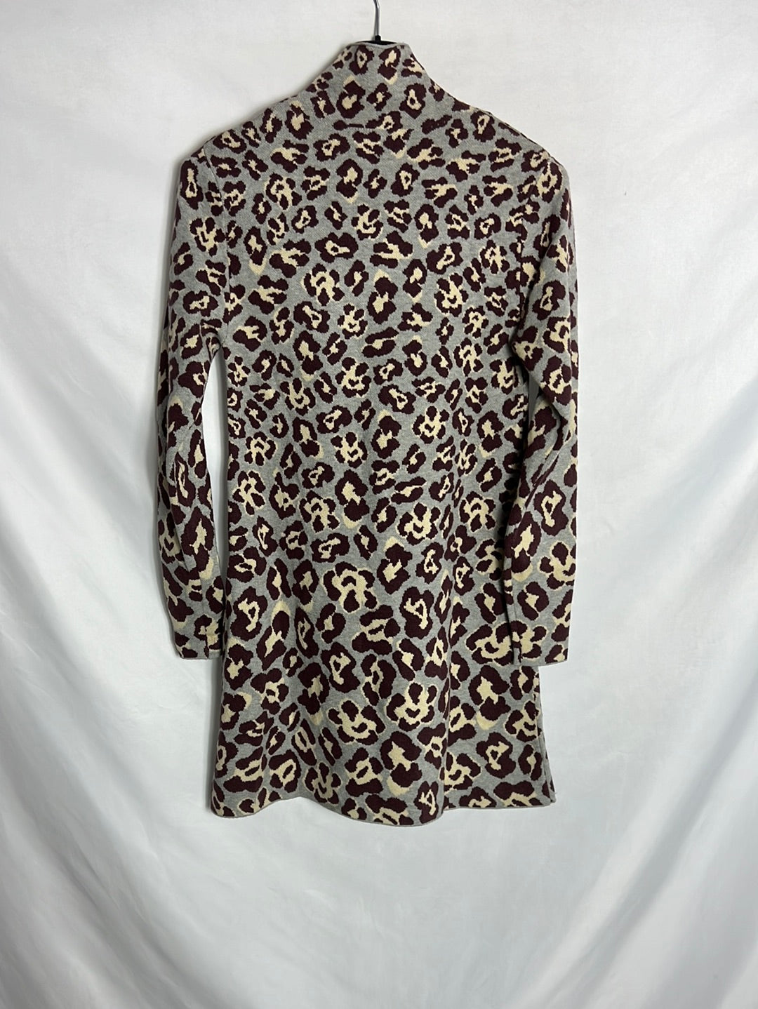 ZARA. Vestido corto punto animal print . T S