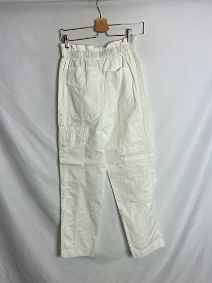 ZADIG & VOLTAIRE. Pantalón blanco estilo cargo. T S