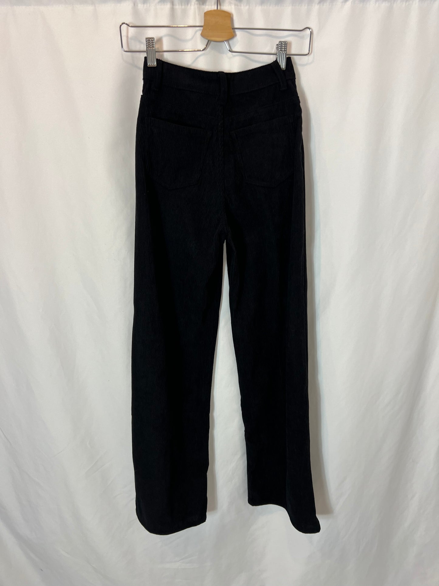 OTRAS. Pantalón ancho pana negro  T.xs