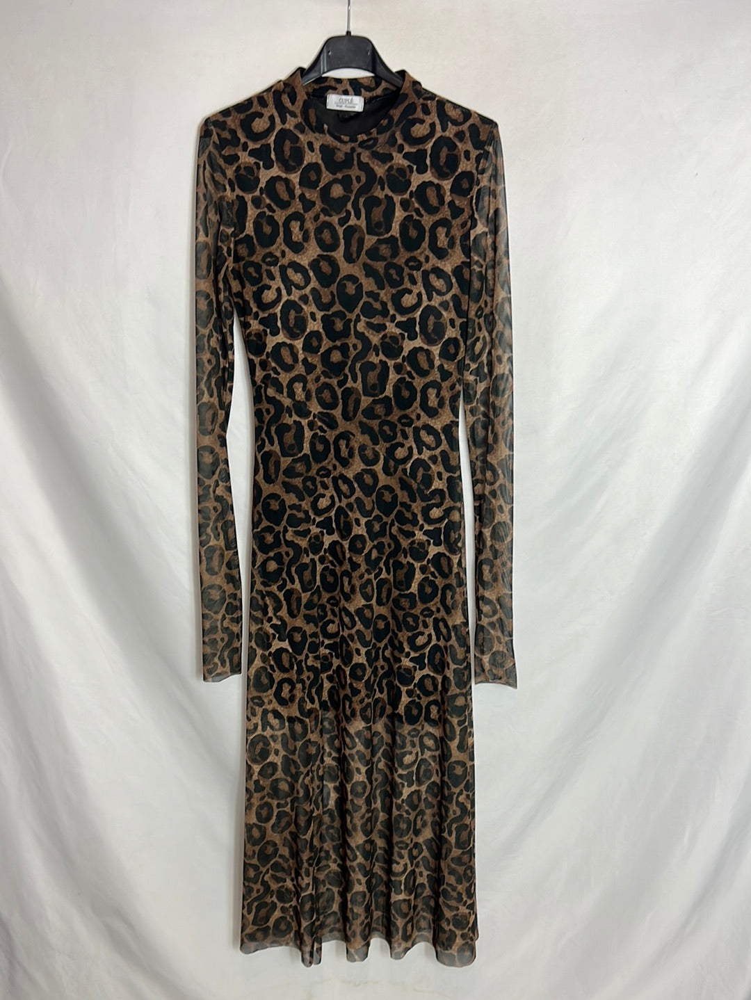 CUPLÉ. Vestido rejilla animal print T.s