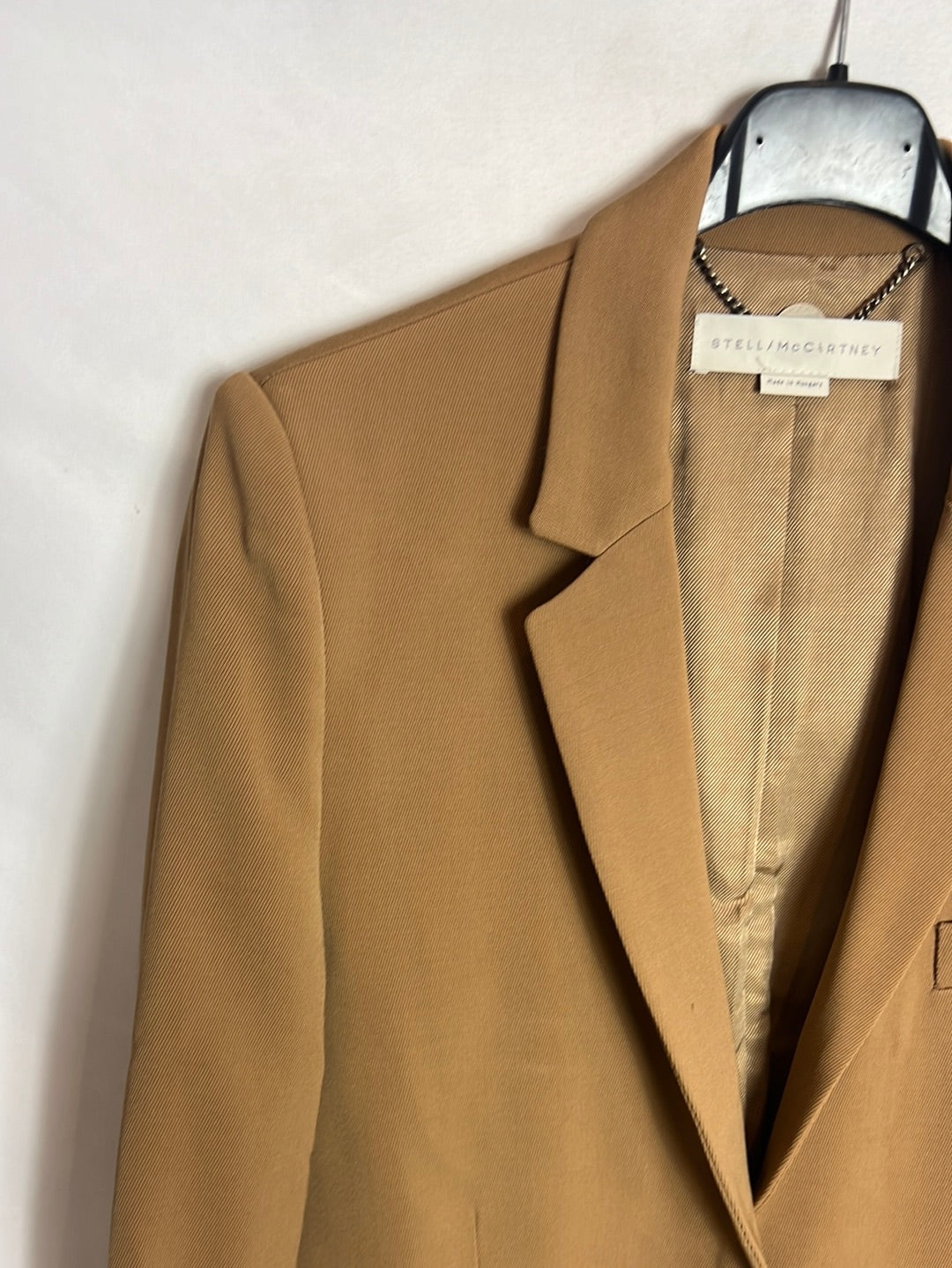 STELLA McCARTNEY. Blazer camel textura. T42 (40)