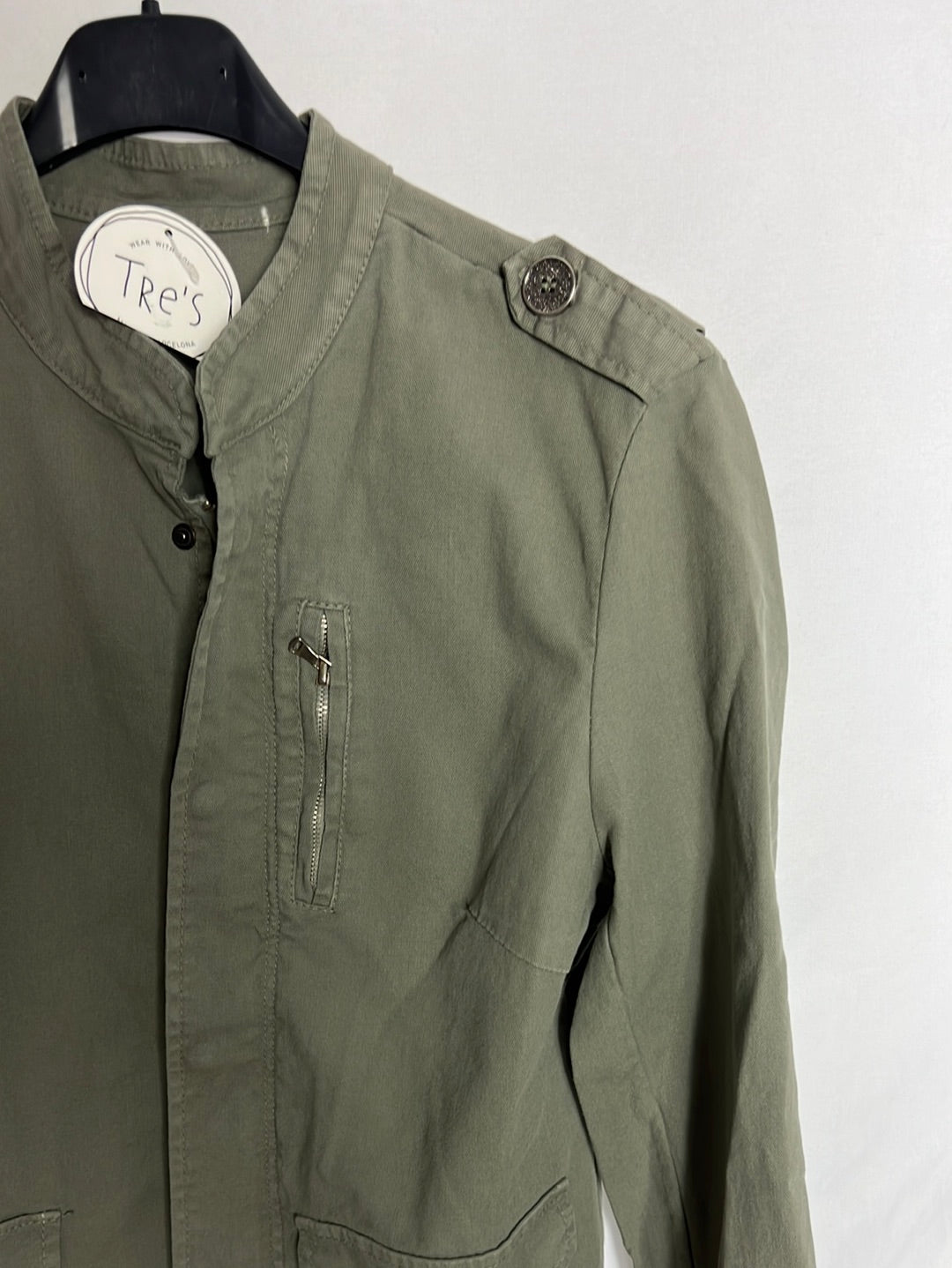 TRE'S. Parka fina verde T.u(s)