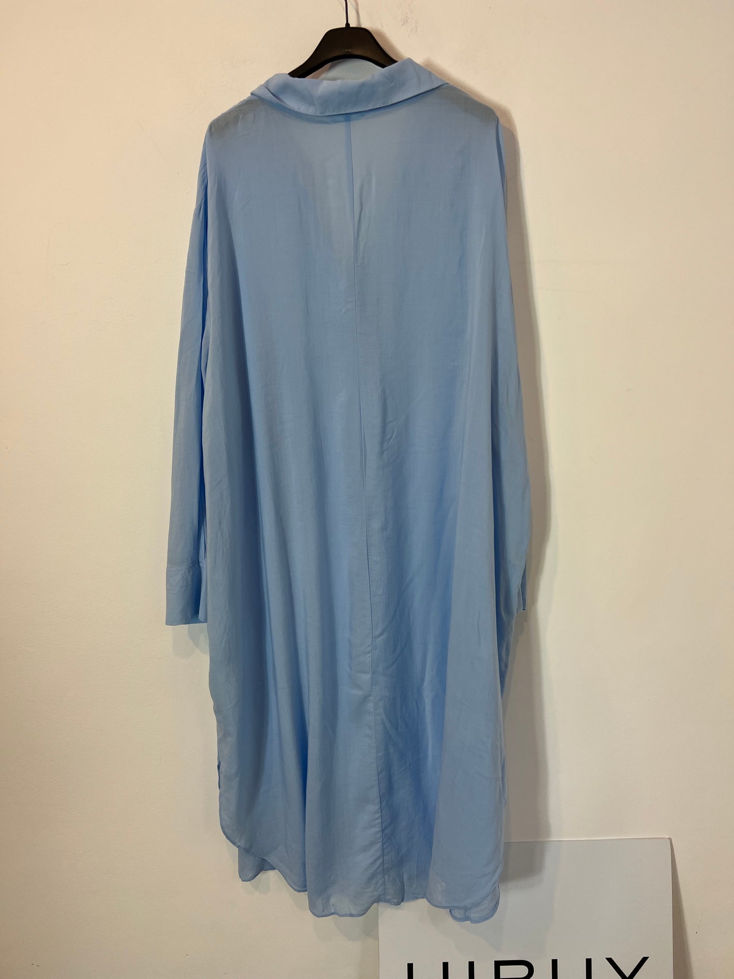 H&M. Vestido largo azul camisero  T.xxl