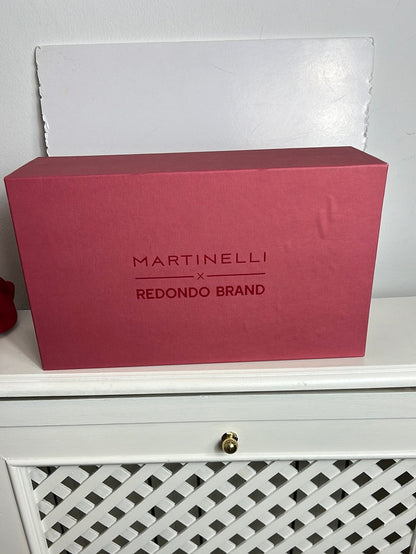 MARTINELLI x REDONDO BRAND. Tacones doble textura rojo oscuro. T 38