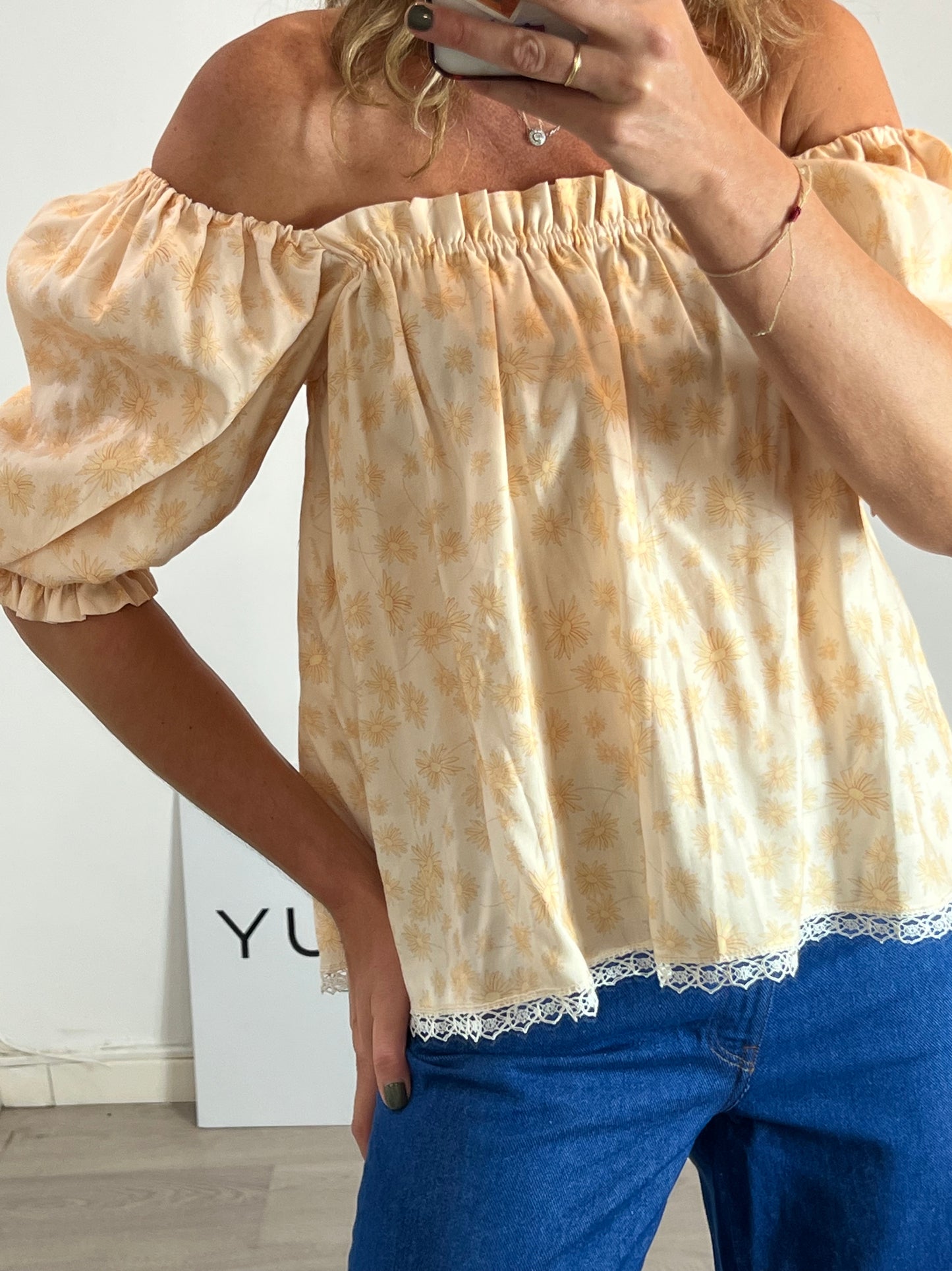 NÏN. Blusa tonos pastel flores T.m