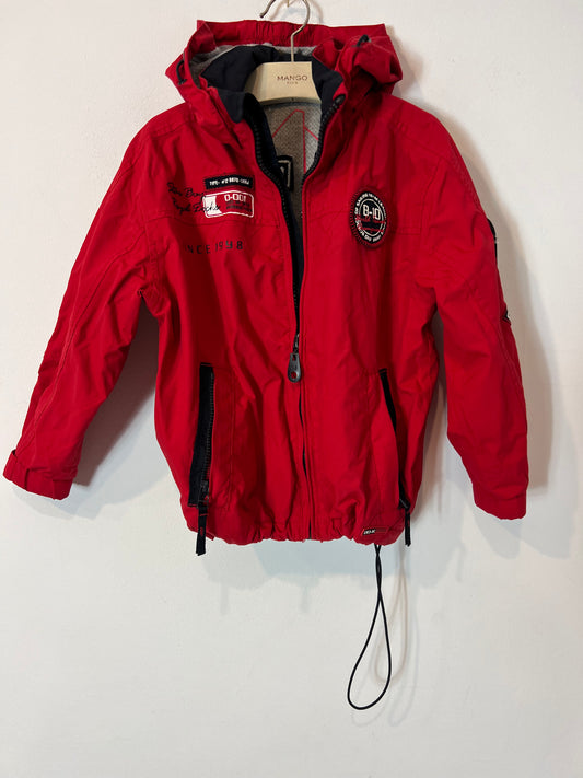 BASS 10. Parka roja impermeable T.6 años