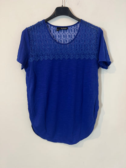 THE KOOPLES. Camiseta azul doble textura. T XS