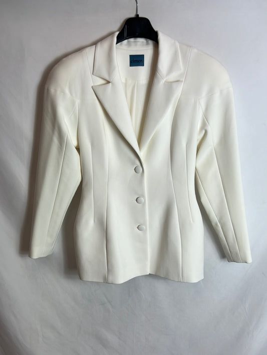 CIMER. Blazer blanca pinzas. T 40