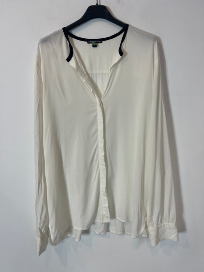 JAMES PERSE LOS ANGELES. Blusa blanca fluida detalle cuello. T 4 (L)