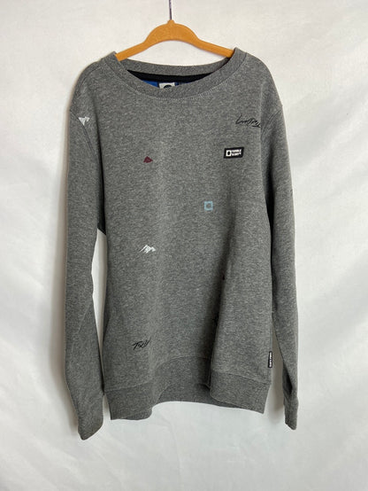 TUMBLE ‘N DRY. Sudadera gris dibujos T. 8-10 años