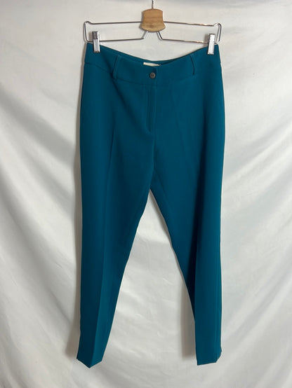 O’LIVIA. Pantalones azules textura. T M