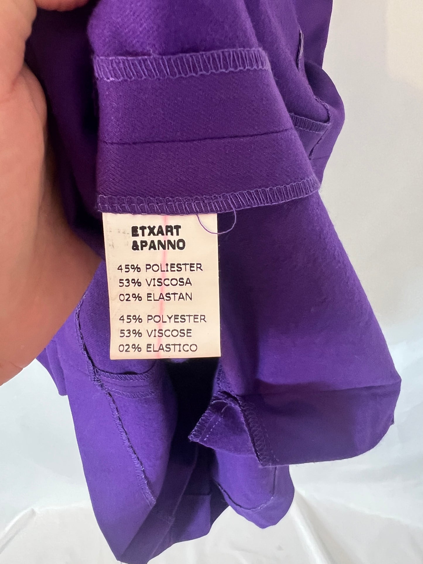 ETXART&PANNO. Vestido morado asimétrico T.38