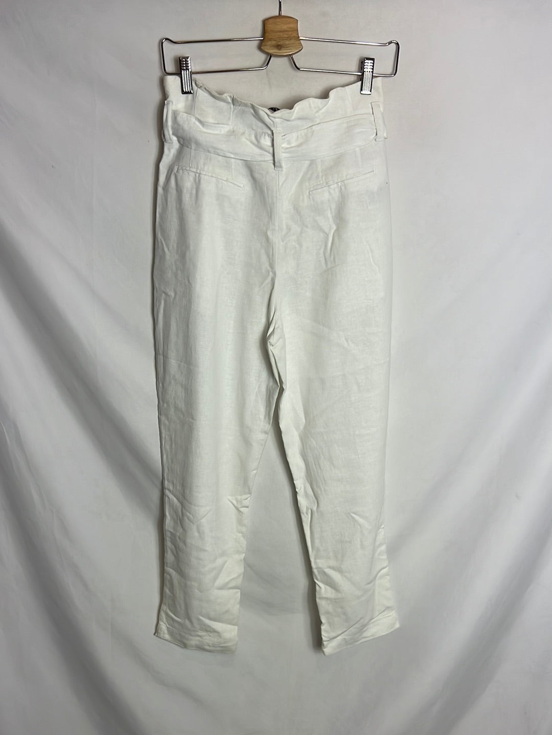 FIND. Pantalón blanco Lino. T XS