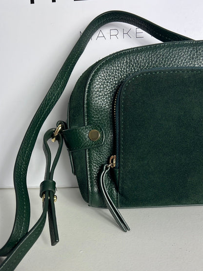 &OTHER STORIES. Bolso verde piel doble textura