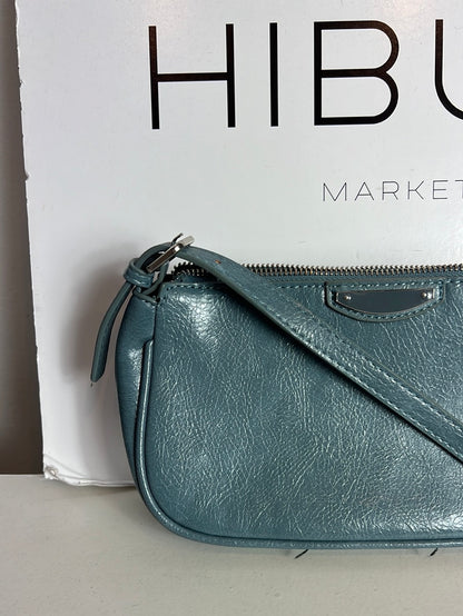 MANGO. Bolso mini azul asa corta