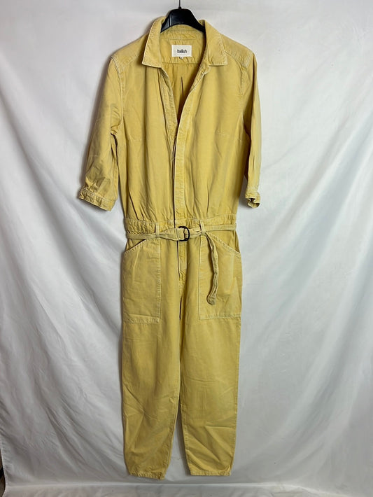 BA&SH. Mono amarillo denim efecto desgastado. T 3(M)