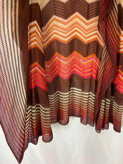 MISSONI. Conjunto top y chaqueta zig zag colores. T 38