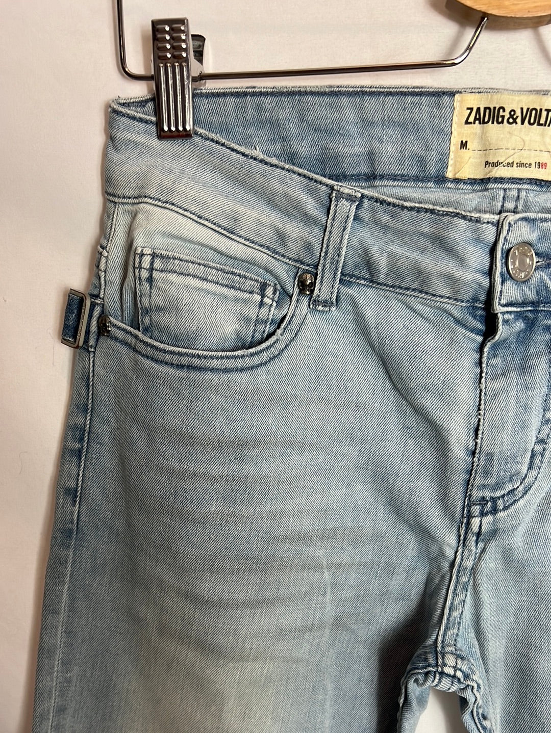 ZADIG&VOLTAIRE. Denim campana letras bordadas. T M