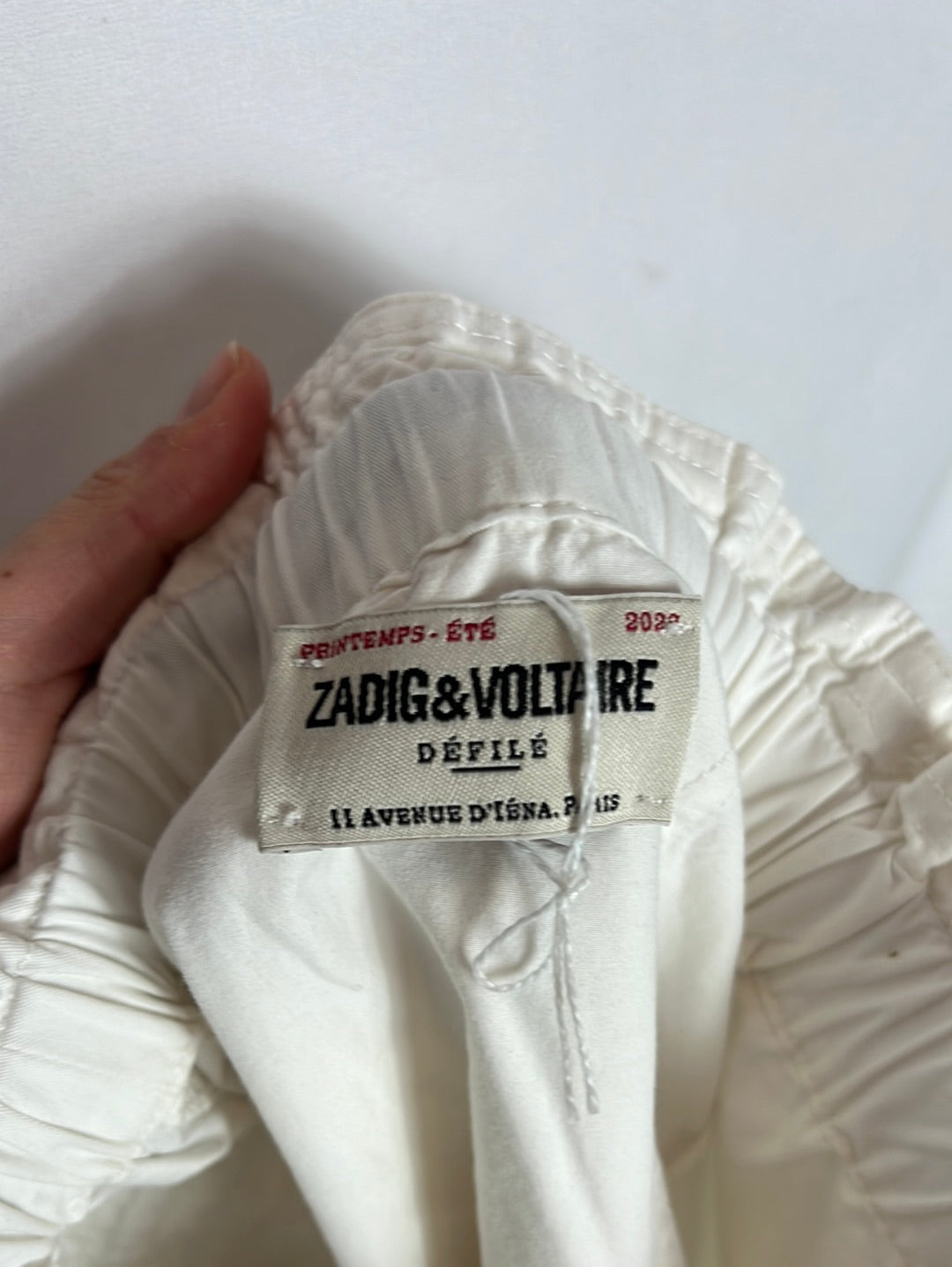 ZADIG & VOLTAIRE. Pantalón blanco estilo cargo. T S