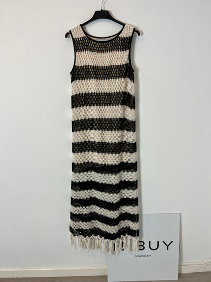 MICHONET. Vestido bicolor croché T.u(m)