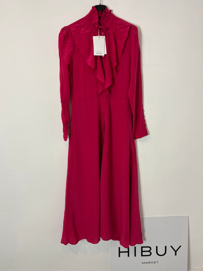 & OTHER STORIES. Vestido largo rosa volantes T.34