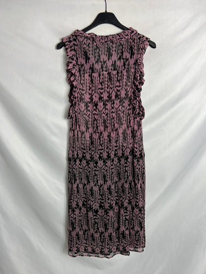 ISABEL MARANT. Vestido fluido bicolor. T 1(S)