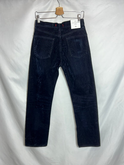 ZARA. Denim azul efecto terciopelo. 36