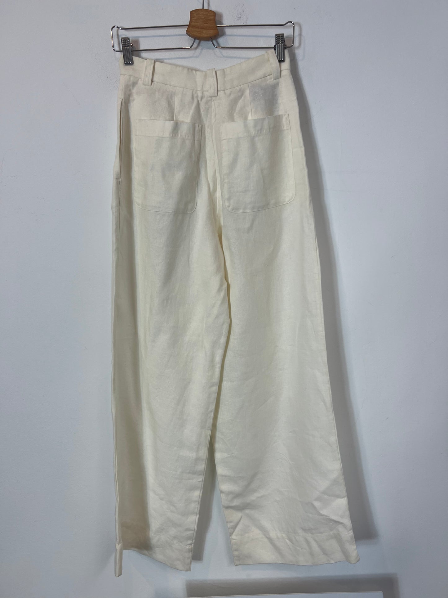 COMPTOIR DES COTONNIERS. Pantalón beige lino T.36