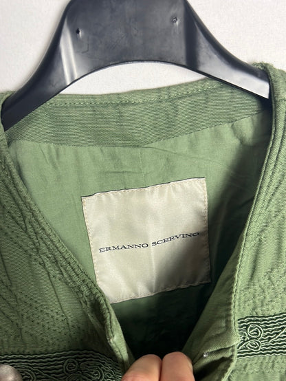 ERMANNO SCERVINO. Chaqueta verde detalle botones. T 42 (Tara)