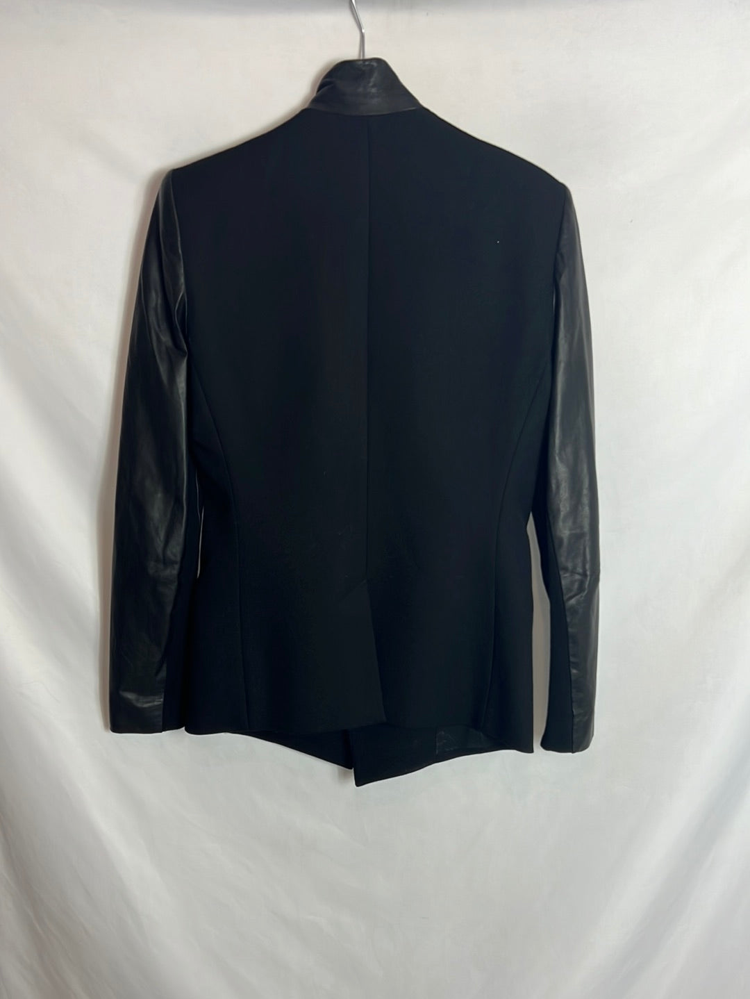 HELMUT LANG. Blazer doble textura negra . T 8( L)