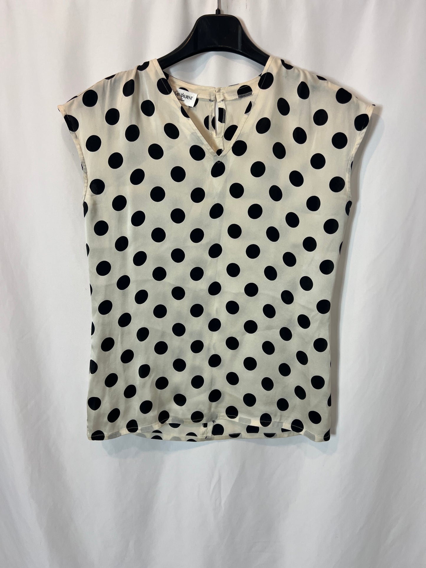 YVES SAIN LAURENT. Top fluido lunares. T M