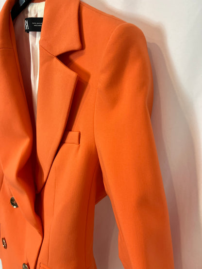 ZARA. Blazer naranja cruzada T.s